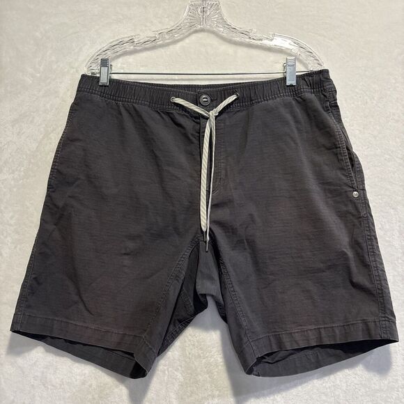 Vuori Ripstop Shorts Grey Lightweight Zip Pocket Drawstring Men's Size XL Fading - Picture 1 of 16